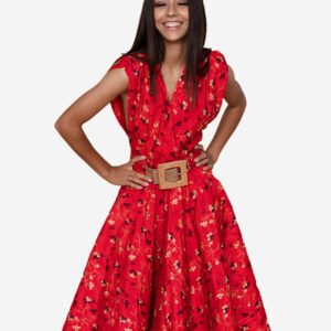 Collections Floral short dress red